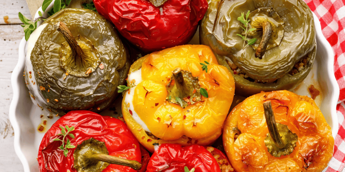 Beef and Rice Stuffed Peppers